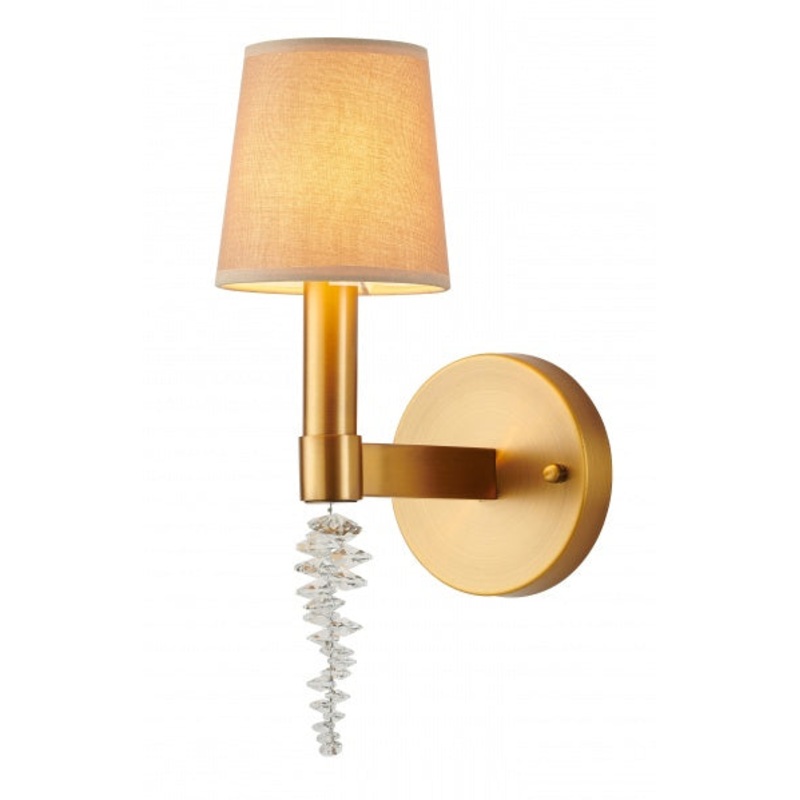 One Light Wall Sconce in Brass