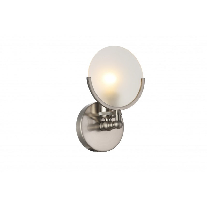 One Light Wall Sconce in Shiny Nickel