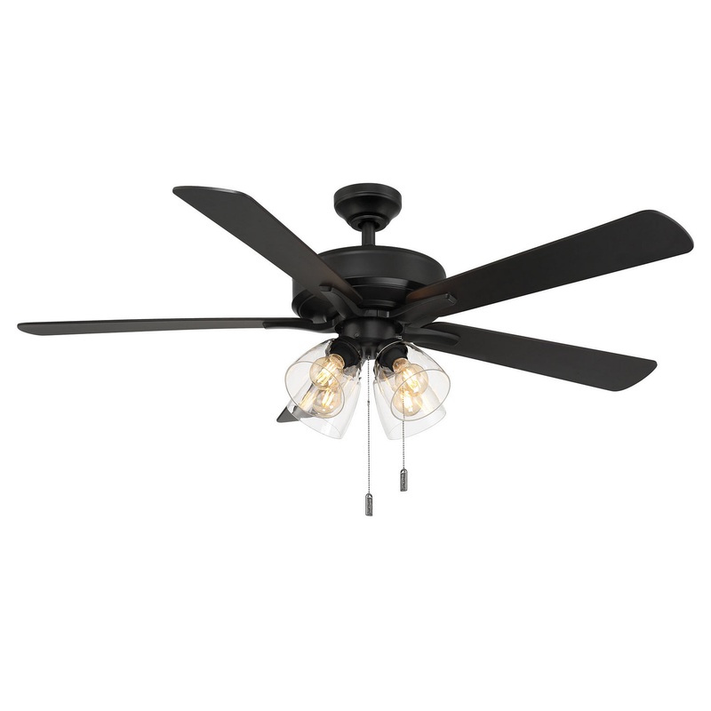 Pecos 52``Ceiling Fan in Matte Black