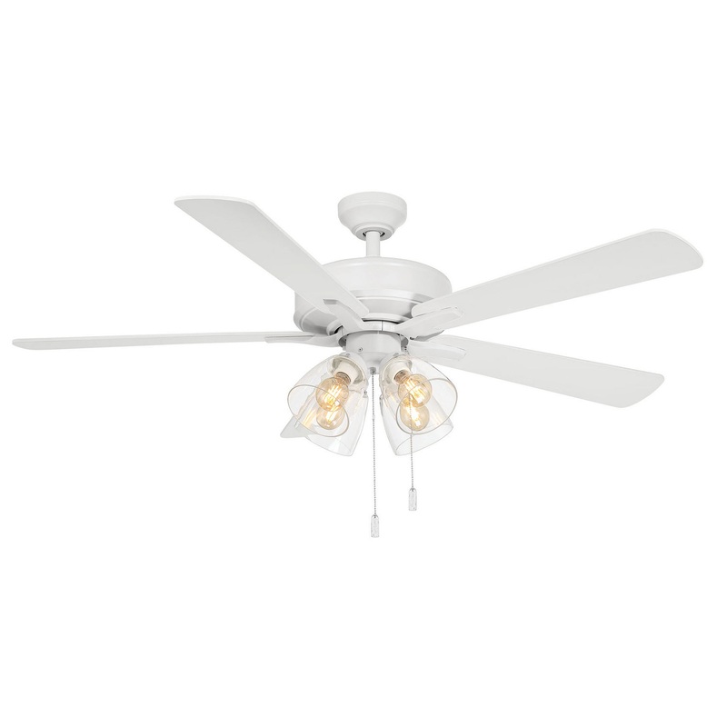 Pecos 52``Ceiling Fan in Matte White
