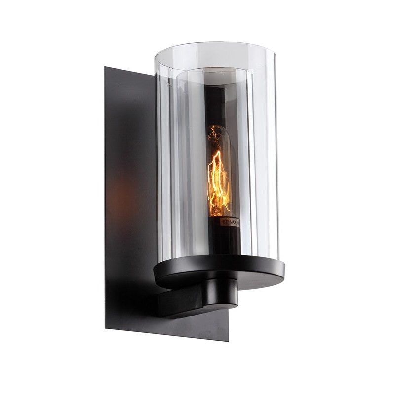 Sconce One Light Wall Sconce in Black