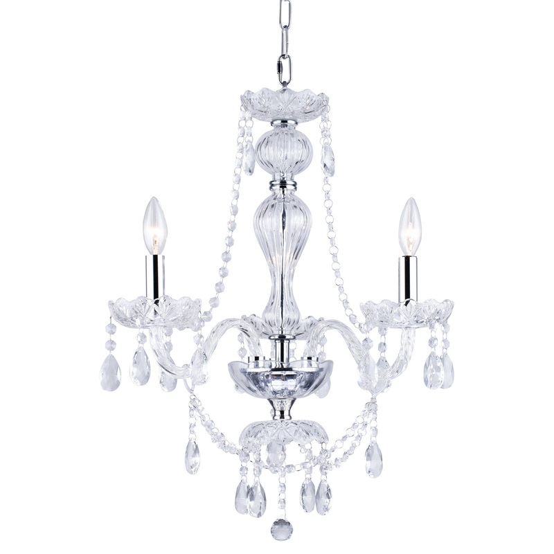 Three Light Chandelier in Chrome