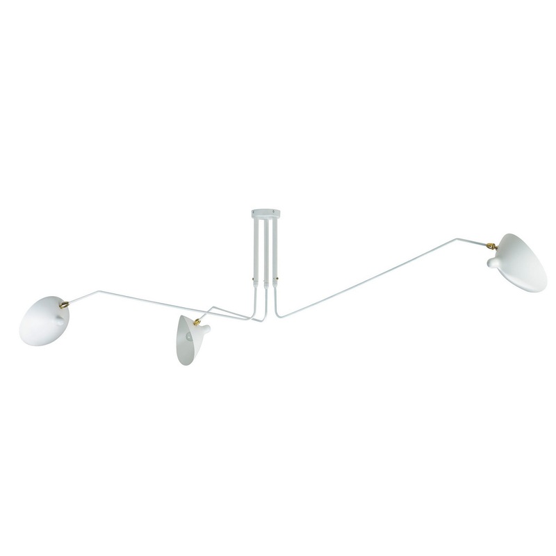 Three Light Flush Mount in White