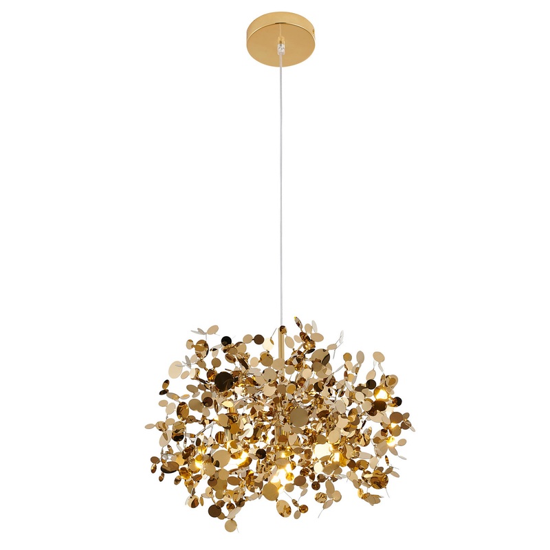 Three Light Pendant in Gold