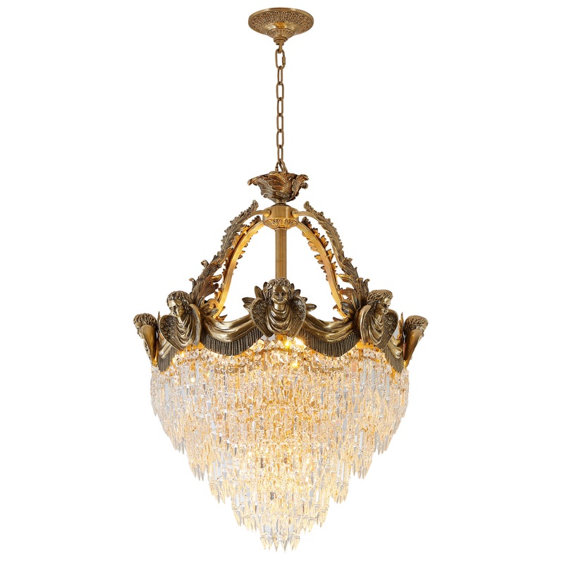 12 Light Chandelier in Brass