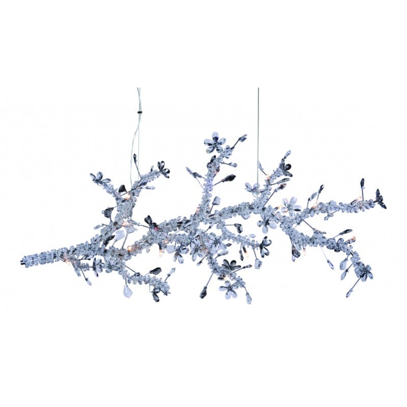 20 Light Chandelier in Smoke & Clear