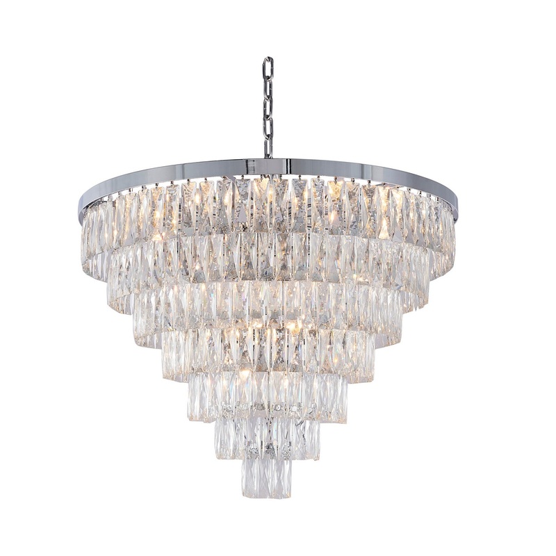 27 Light Chandelier in Chrome