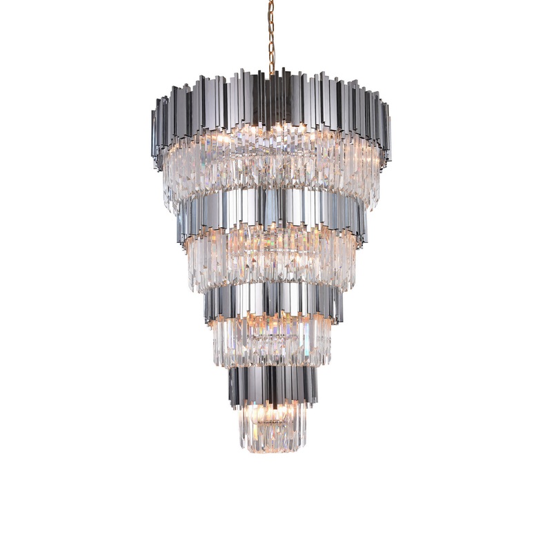 33 Light Chandelier in Shiny Nickel