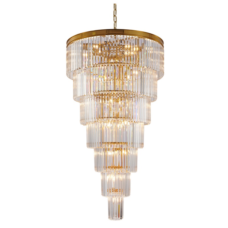 34 Light Chandelier in Brass