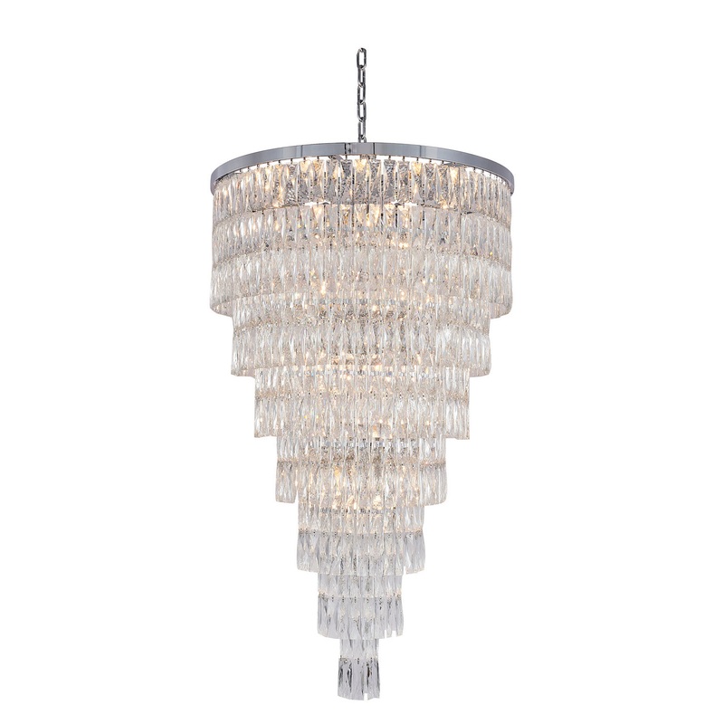 39 Light Chandelier in Chrome
