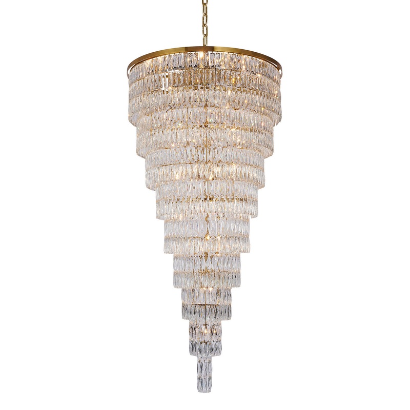 42 Light Chandelier in Gold