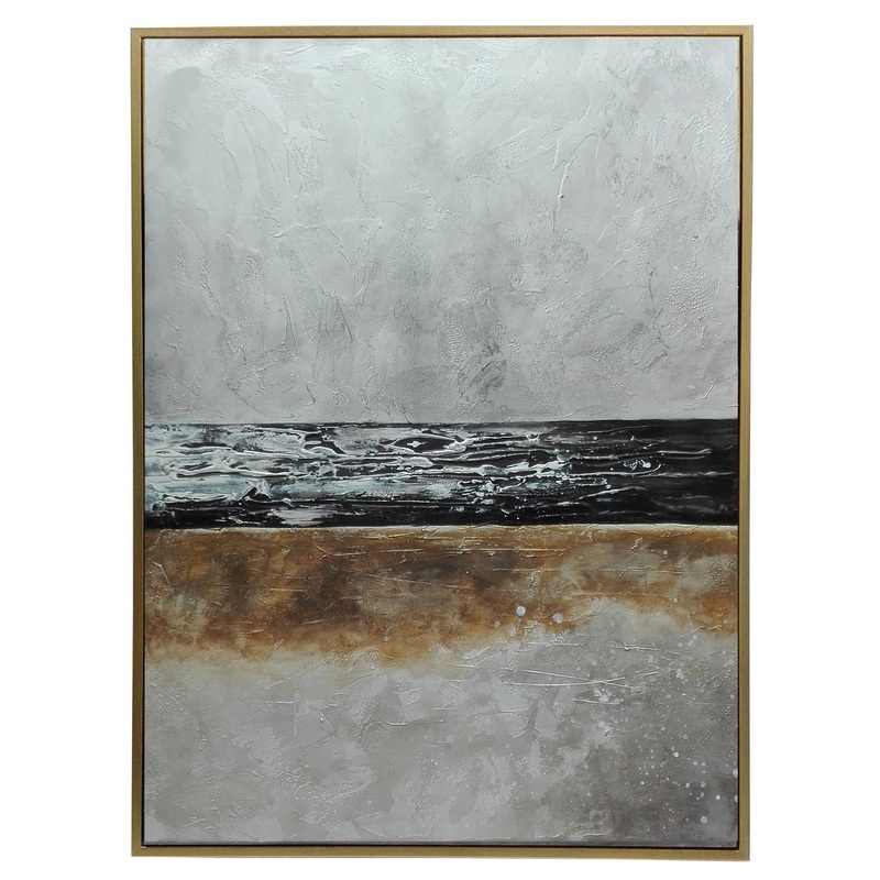 Art Painting in Black And Bronze