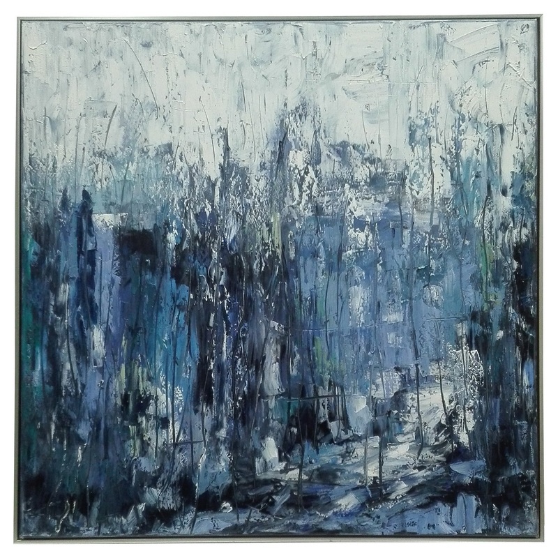 Art Painting in Blue & Black