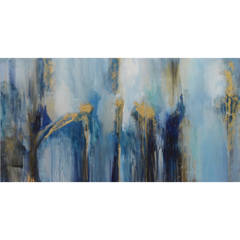 Art Painting in Blue & gold
