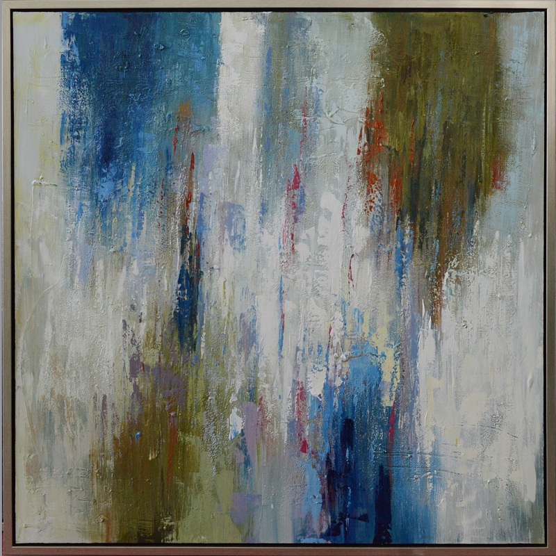 Art Painting in Blue & Green