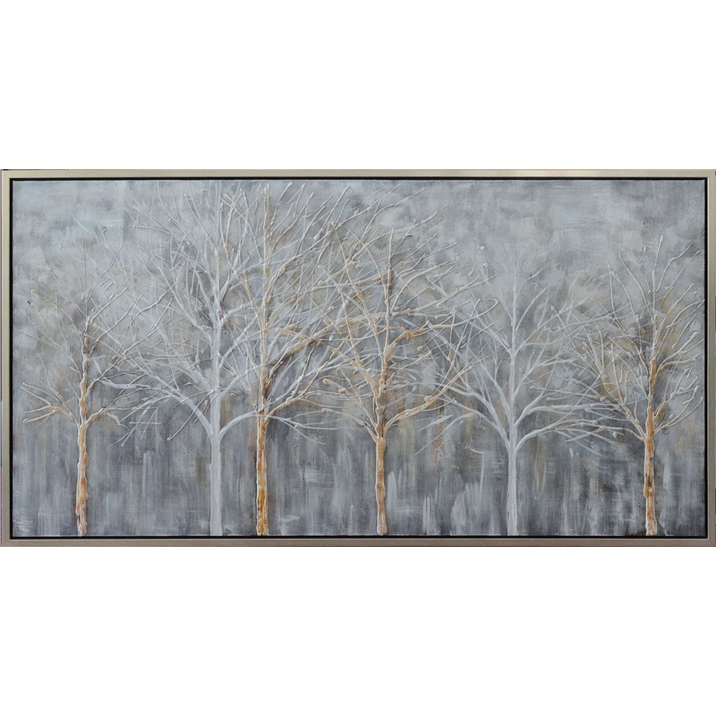 Art Painting in Gold & White