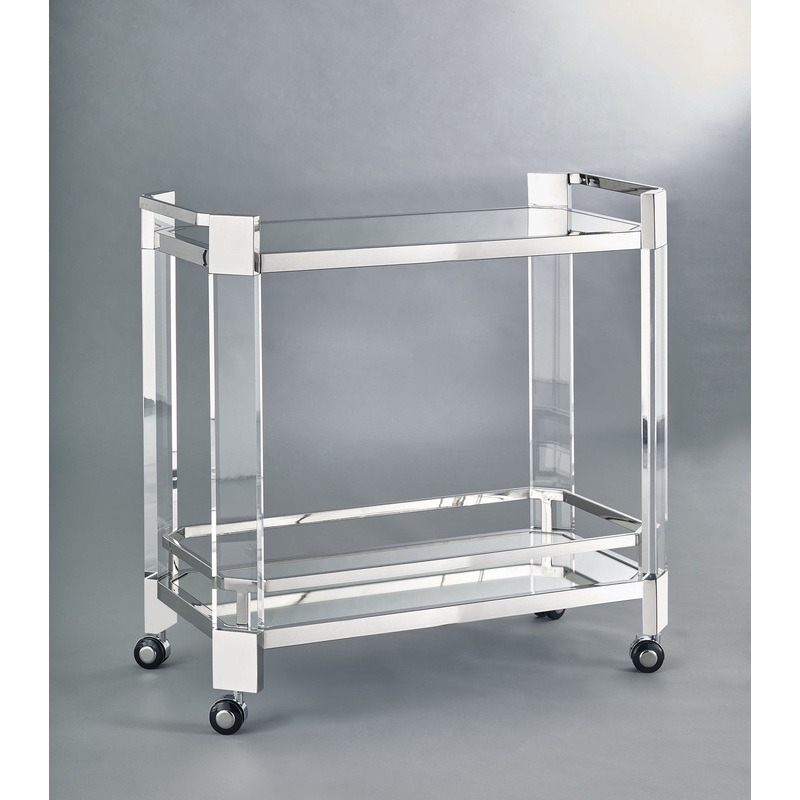 Bar Cart in Polished Nickel