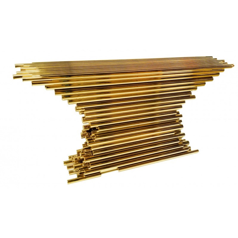 Console Table in Gold