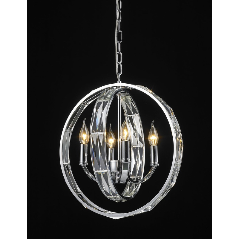 Four Light Ceiling Fixture in Clear