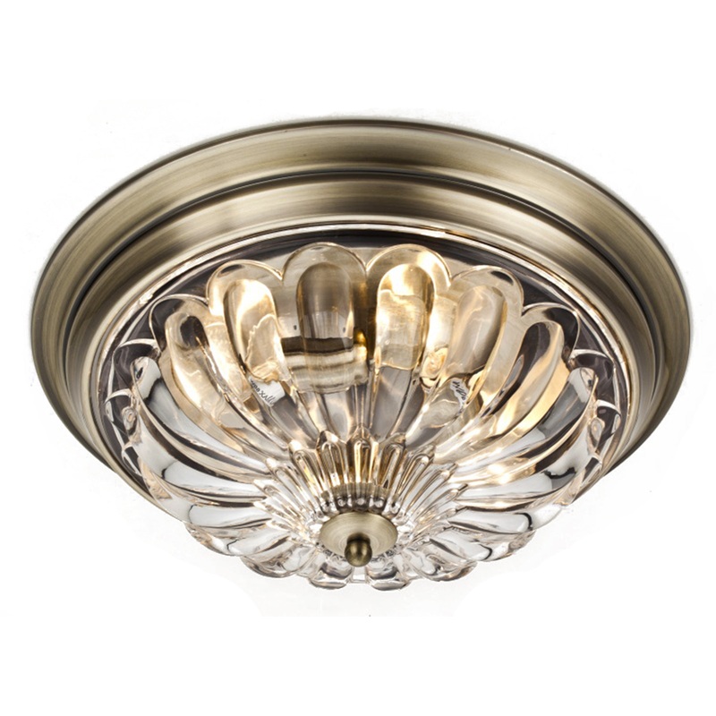 Four Light Flush Mount in Antique Bronze