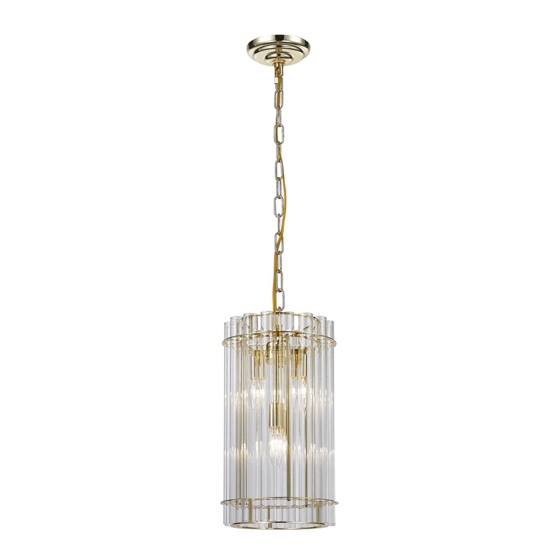Four Light Pendant in Gold