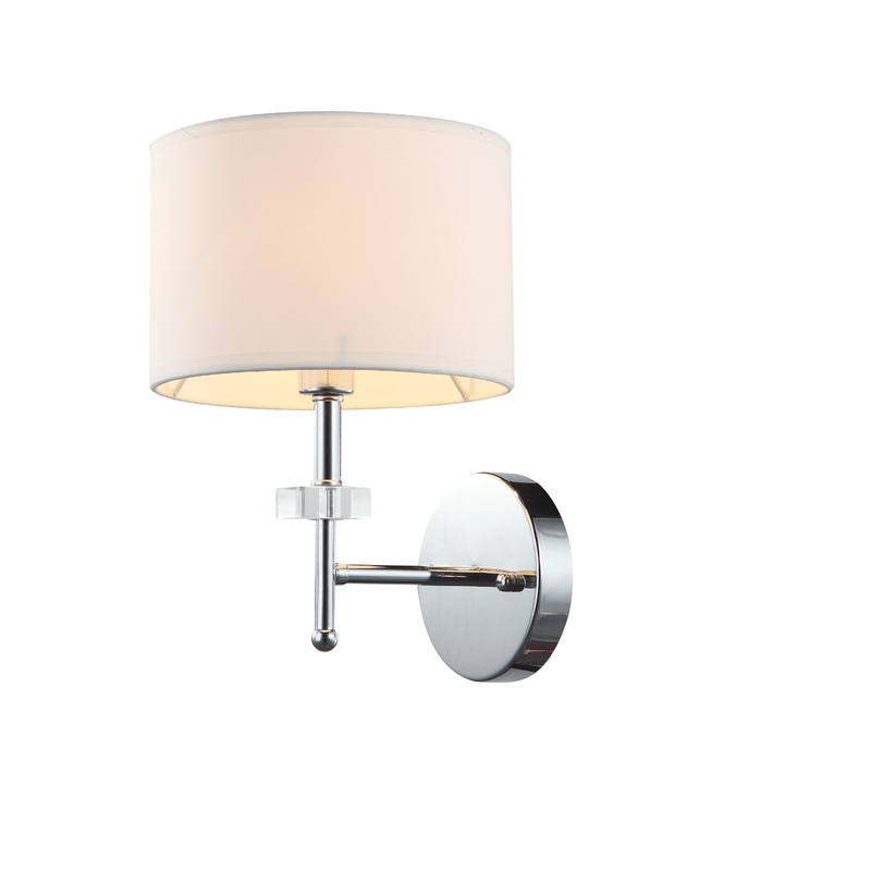 LD Series One Light Wall Sconce With Cream Shades in Cream