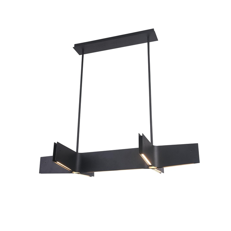 LED Chandelier in Sand Black