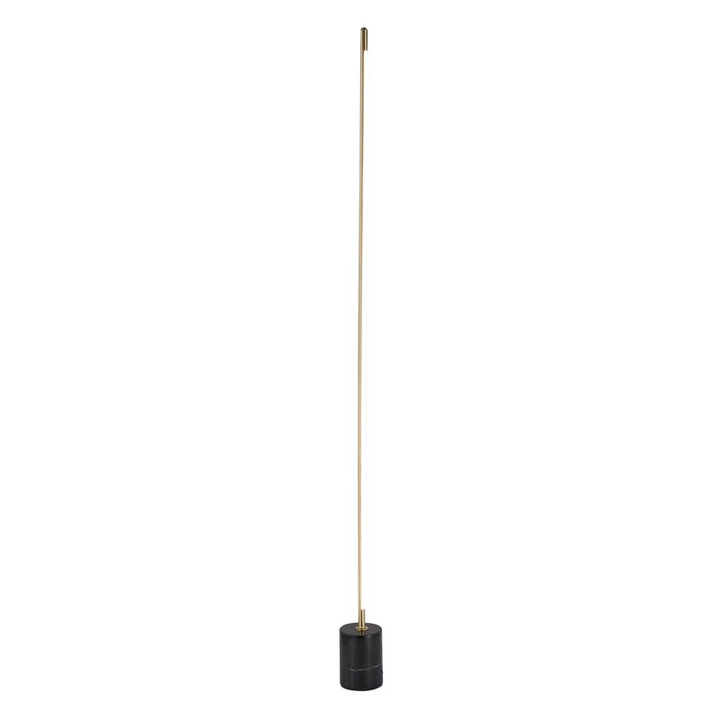 LED Floor Lamp in Stainless Steel & Marble