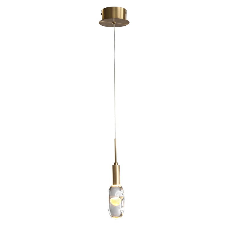 LED Pendant in Aluminum & Glass