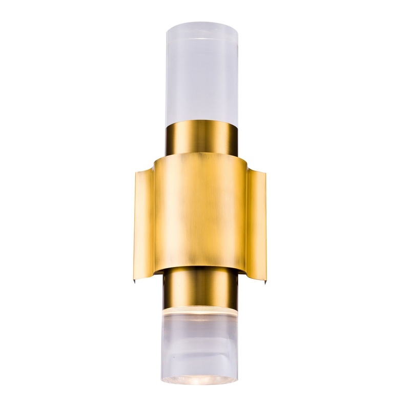 LED Wall Sconce in Antique Brass
