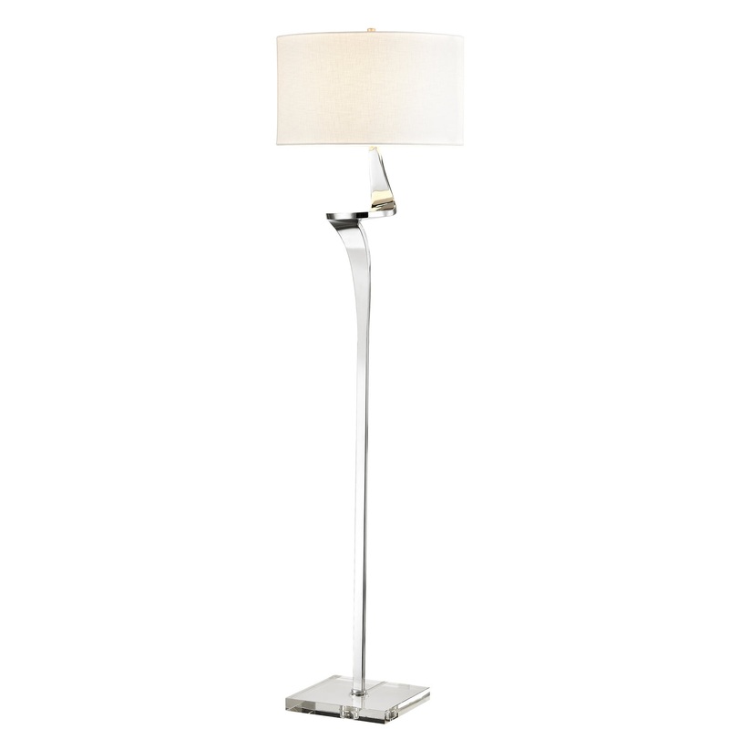 One Light Floor Lamp in Chrome
