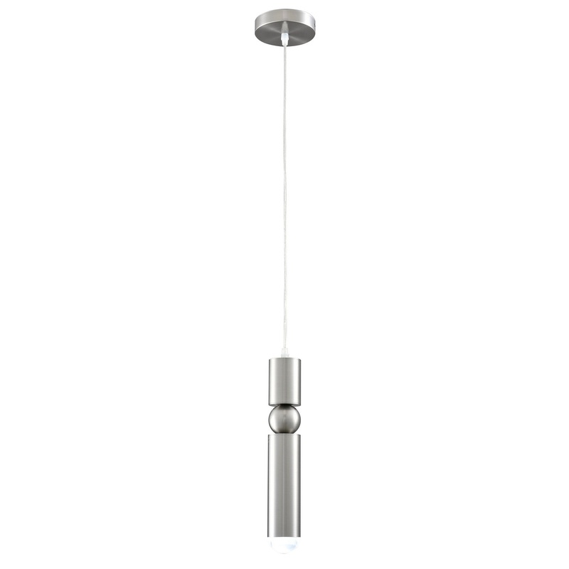 One Light Pendant in Shiny Nickel