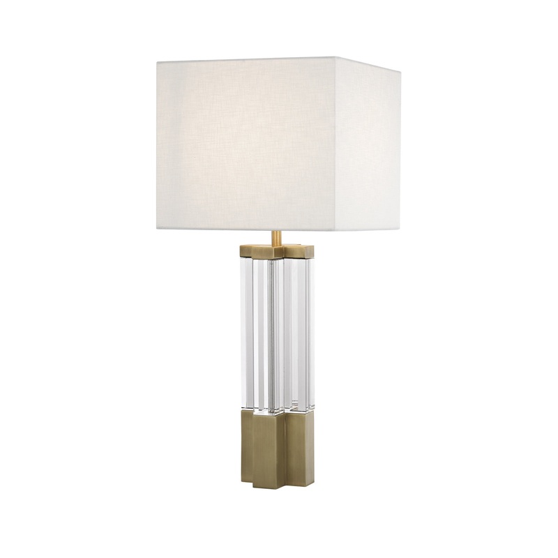 One Light Table Lamp in Antique Brass