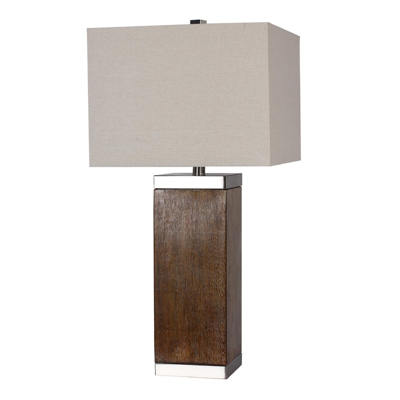 One Light Table Lamp in Brushed Nickel