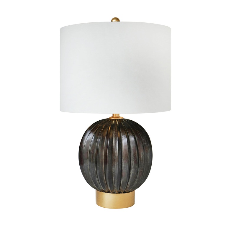 One Light Table Lamp in Dark