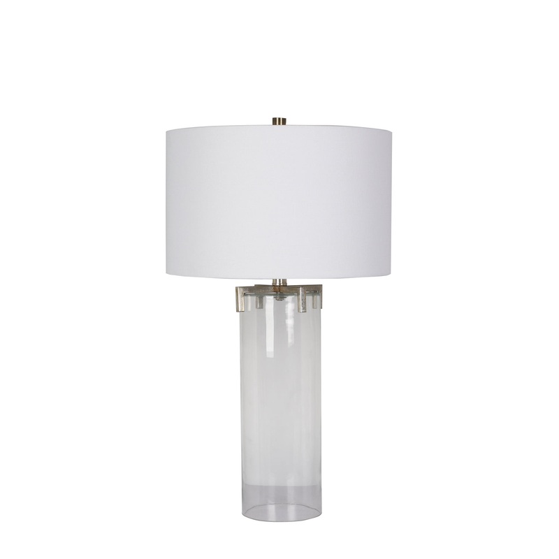 One Light Table Lamp in Polished Nickel