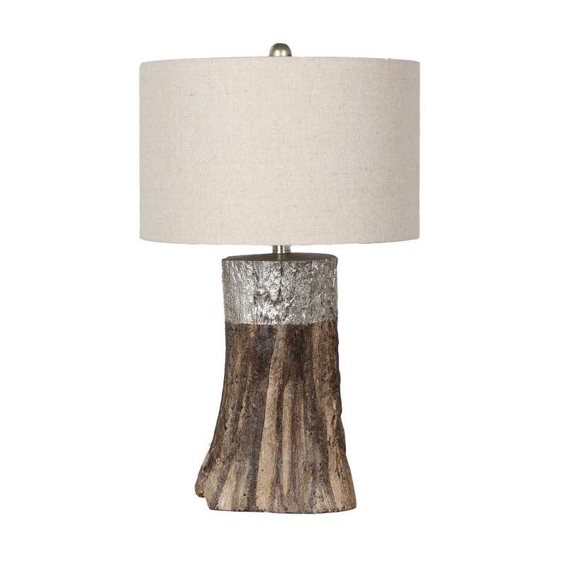 One Light Table Lamp in Wood