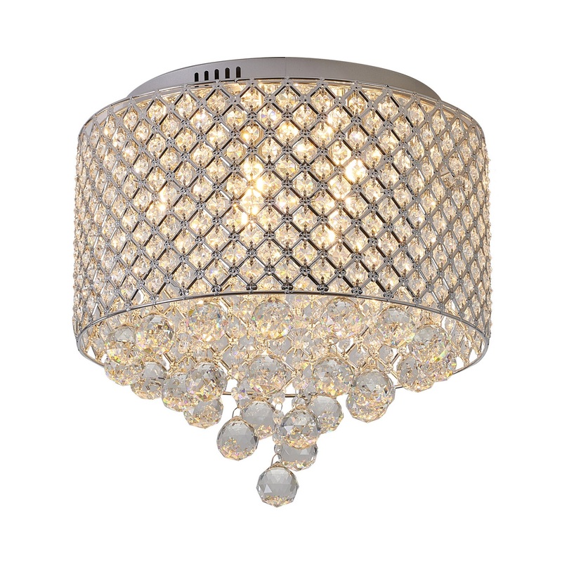 Seven Light Flush Mount in Chrome
