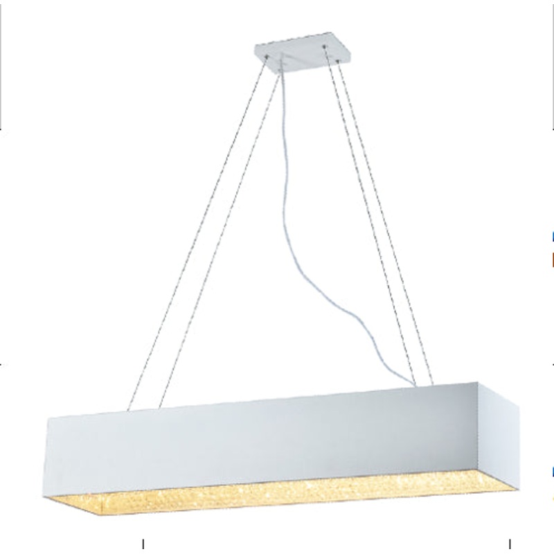 Ten Light Chandelier in White