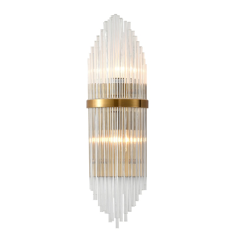 Three Light Wall Sconce in Antique Brass
