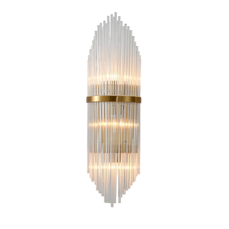 Two Light Wall Sconce in Antique Brass