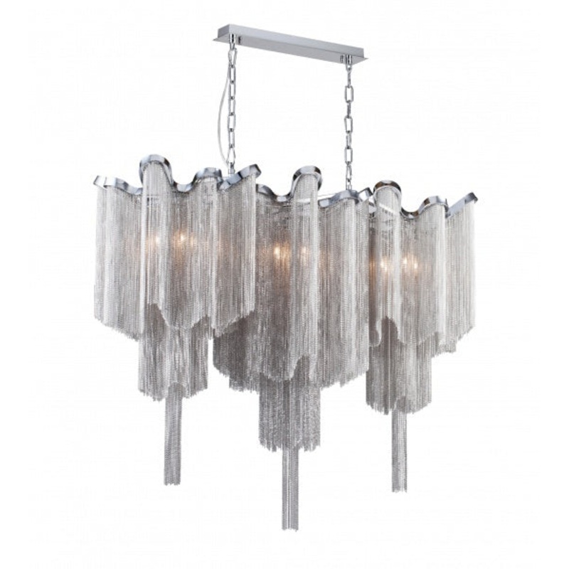 12 Light Chain Lighting in Chrome