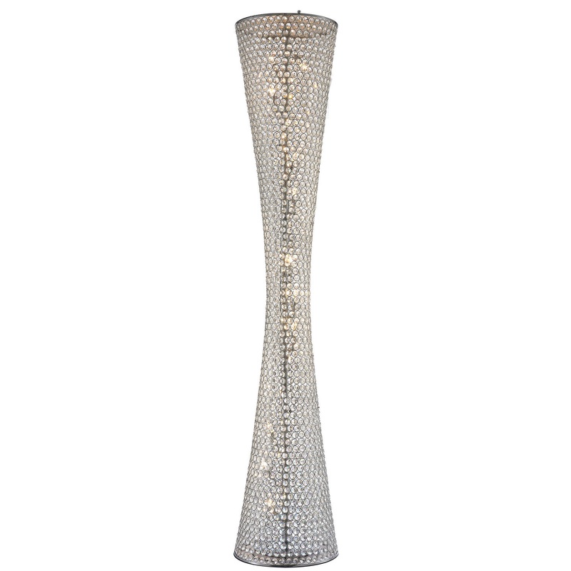 12 Light Floor Lamp in Chrome