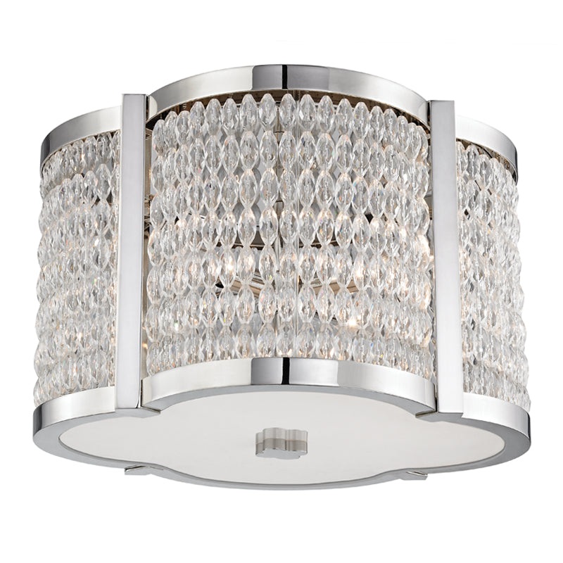 Ballston Four Light Flush Mount in Polished Nickel