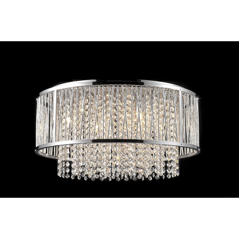 Ceiling Fixture Eight Light Flush Mount in Chrome