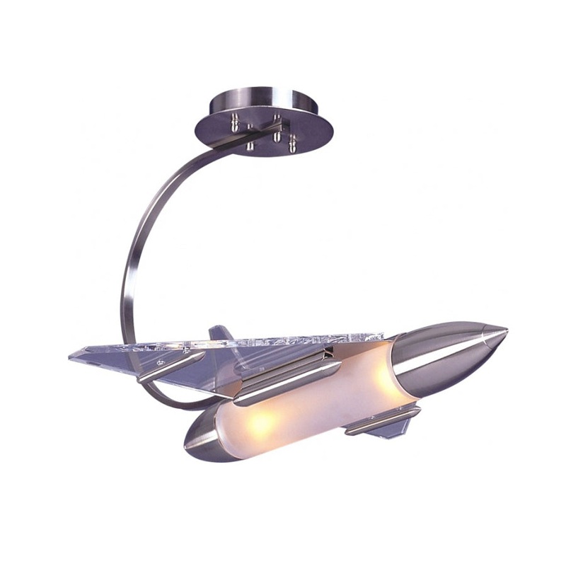 Ceiling Fixture Two Light Childrens Lighting in Chrome