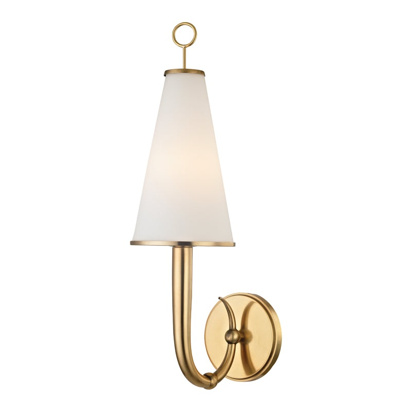Colden One Light Wall Sconce in Aged Brass