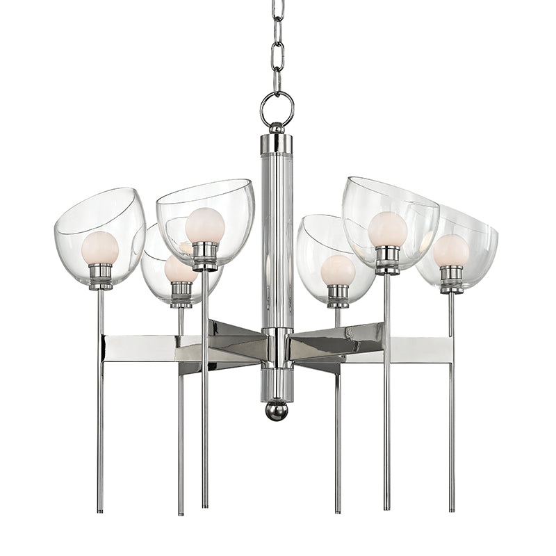 Davis LED Chandelier in Polished Nickel