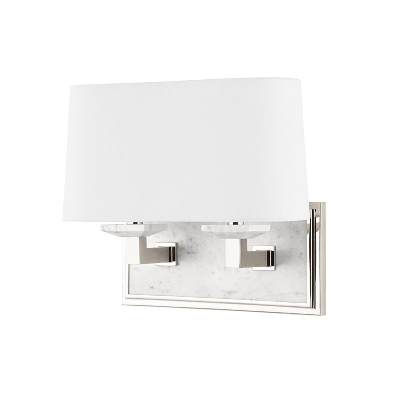 Elwood Two Light Bath Bracket in Polished Nickel