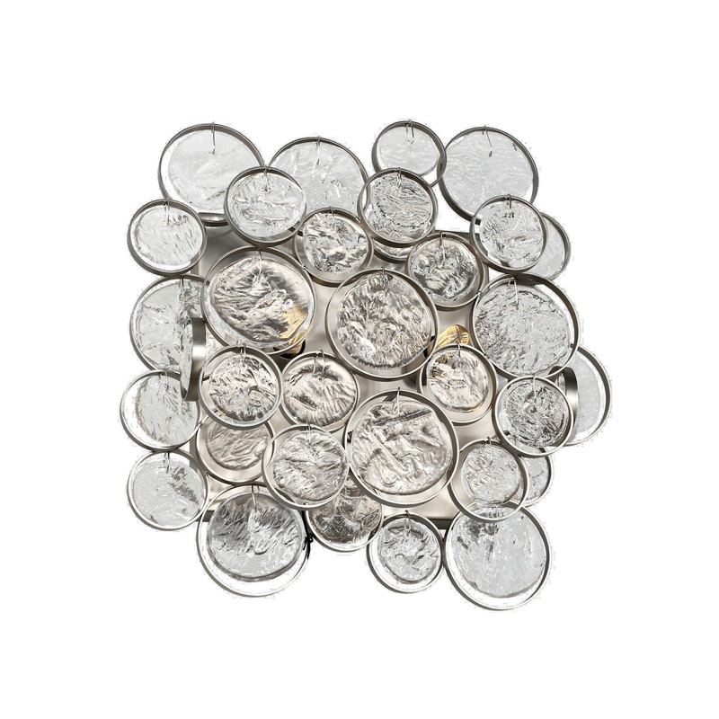 Four Light Wall Sconce in Matte Nickel